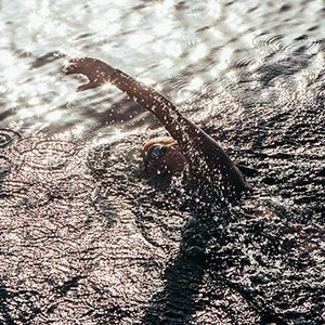 Abby Bergman swimming