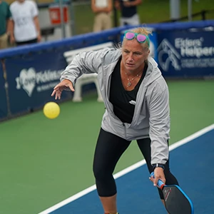 Lee Whitwell playing pickleball